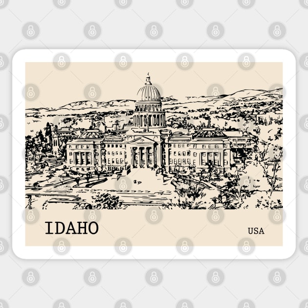 Idaho State USA Sticker by Lakeric